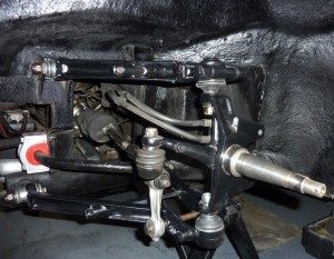 Refurbished suspension on a Ferrari